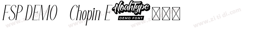FSP DEMO   Chopin E字体转换